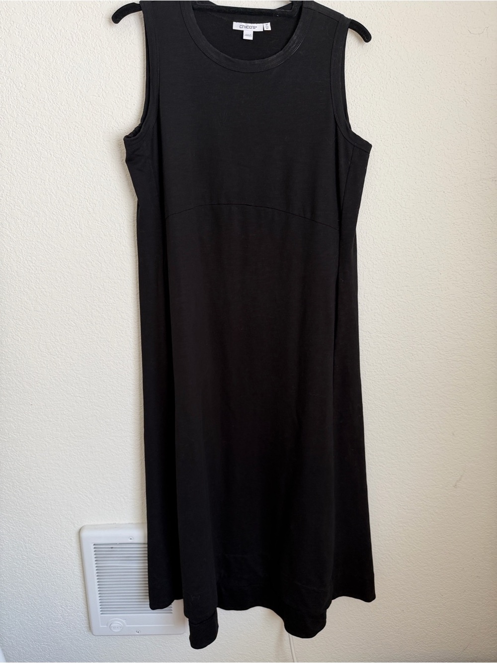 Chico's Black Sleeveless Midi Tank Dress